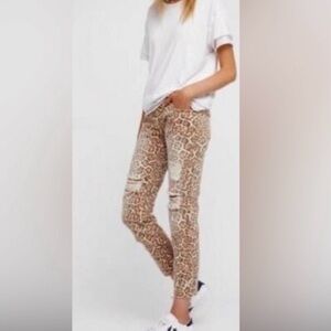 One Teaspoon x Free People baggies animal print jeans Sz 28